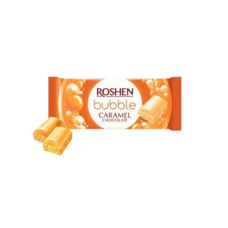 Aerated Caramel White Chocolate Roshen 80g