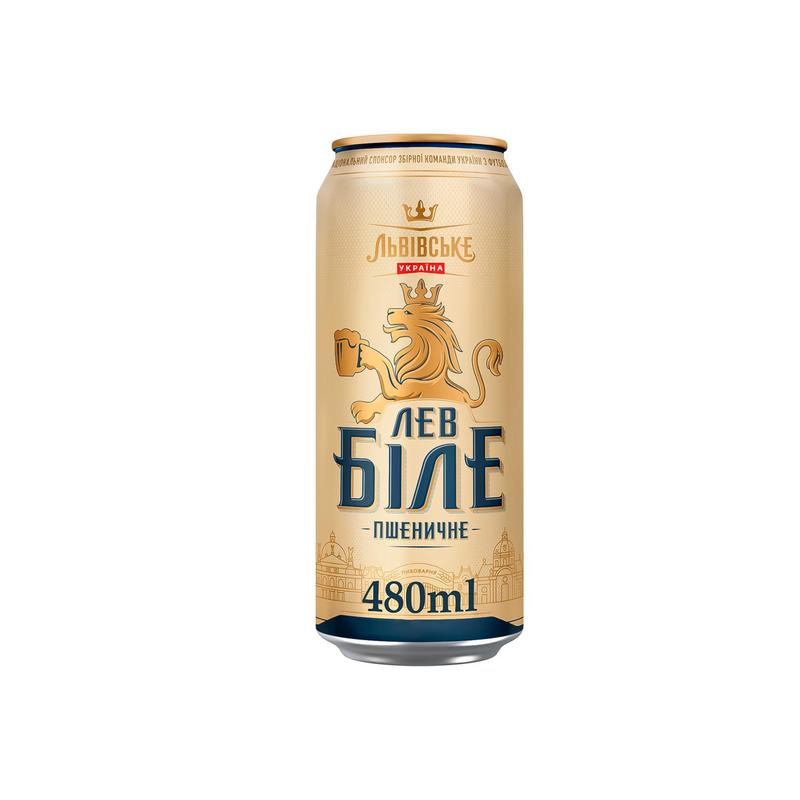 Beer Lev Bile Pshenychne Lvivske 4.8% Alc. 0.48L