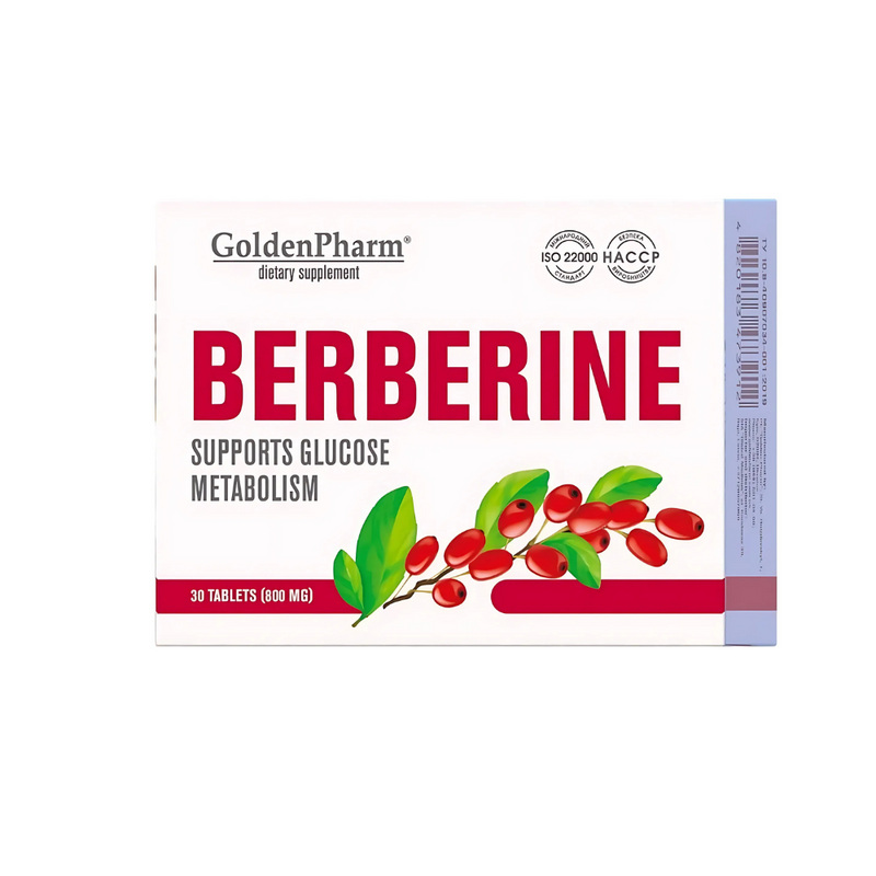 Berberine 800mg 30 Tablets GoldenPharm