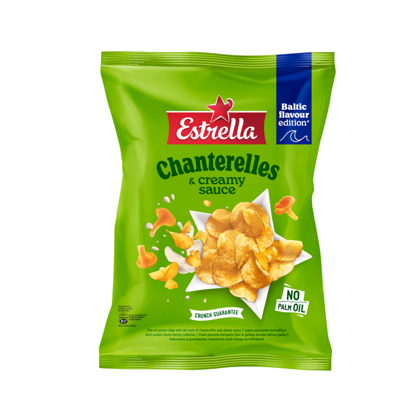 Chanterelles & Creamy Sauce Crisps Estrella 170g