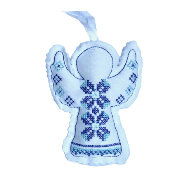 Christmas Tree Angel Blue