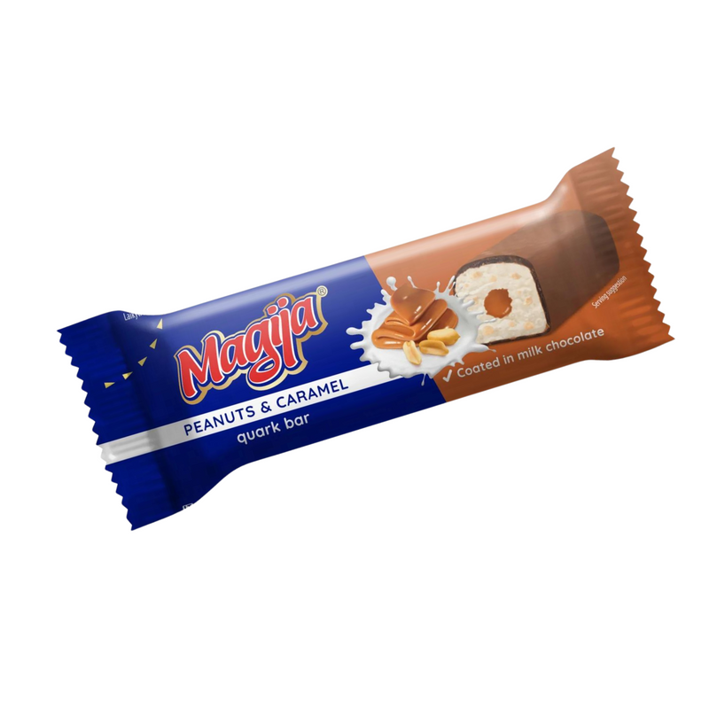 Curd Cheese Bar Caramel & Peanuts Magija 40g