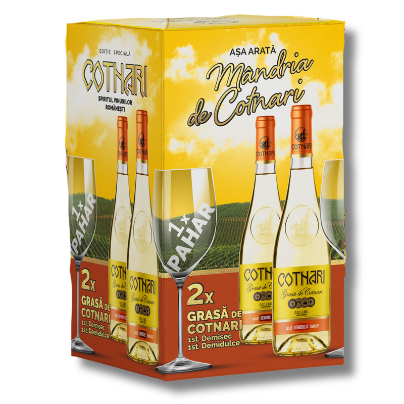 Sweet White Wine Mandria de Cotnari Gift Set 11.5% Alc 2x750ml