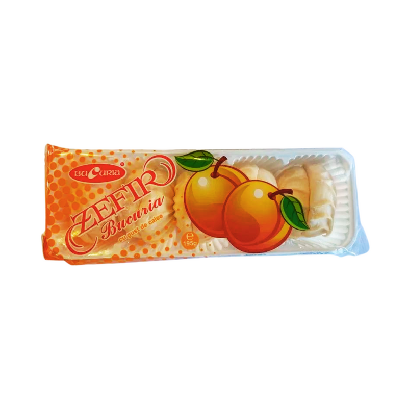 Marshmallow Apricot Alb-Clasic Bucuria 195g