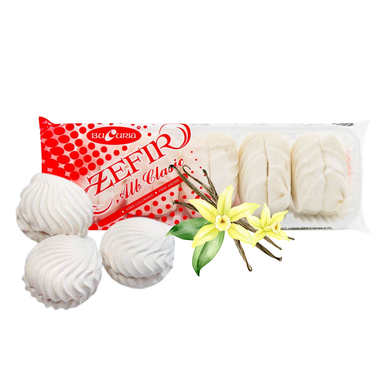 Marshmallow Vanilla Alb-Clasic Bucuria 230g