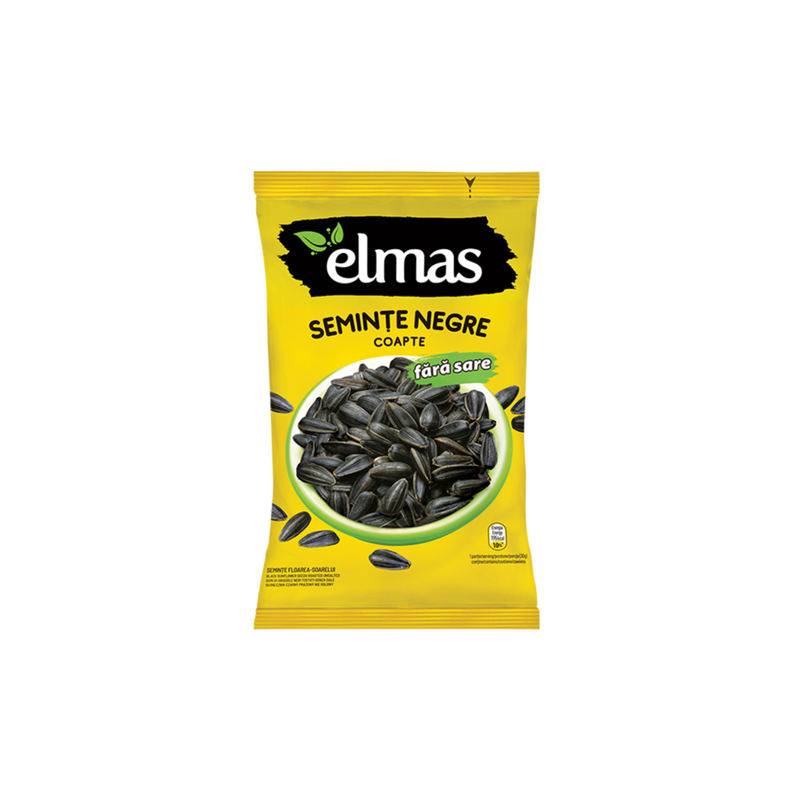 Roasted Black Unsalted Sunflower Seeds Elmas 200g