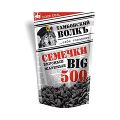 Roasted Black Sunflower Seeds Tambov Wolf 500g