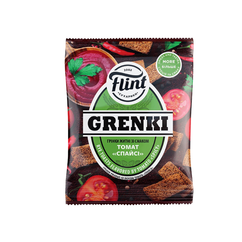 Rye Croutons Spicy Tomato Grenki Flint 70g