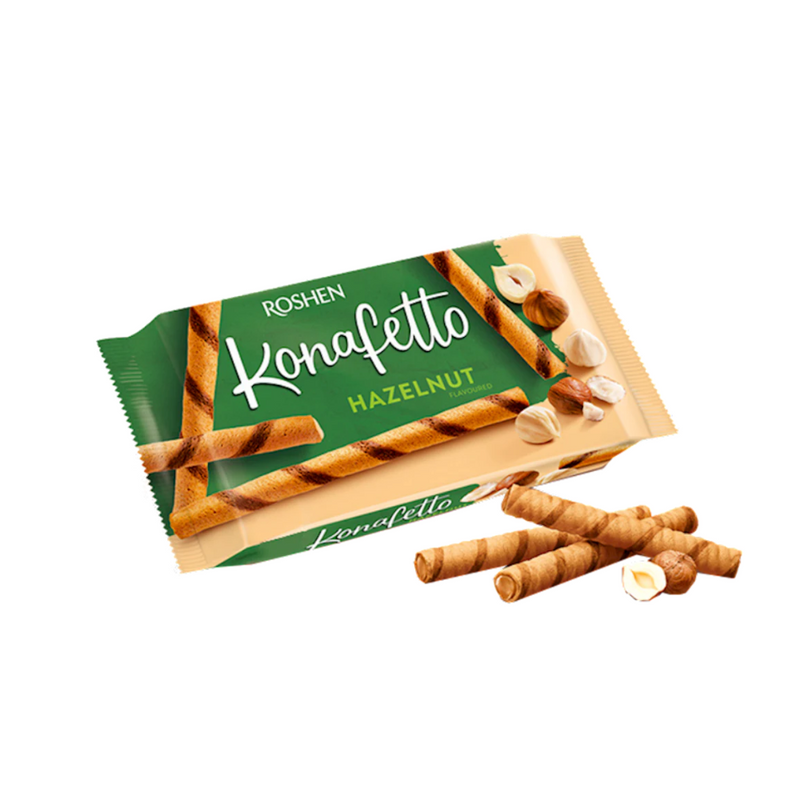 Wafer Rolls Konafetto Hazelnut Roshen 140g