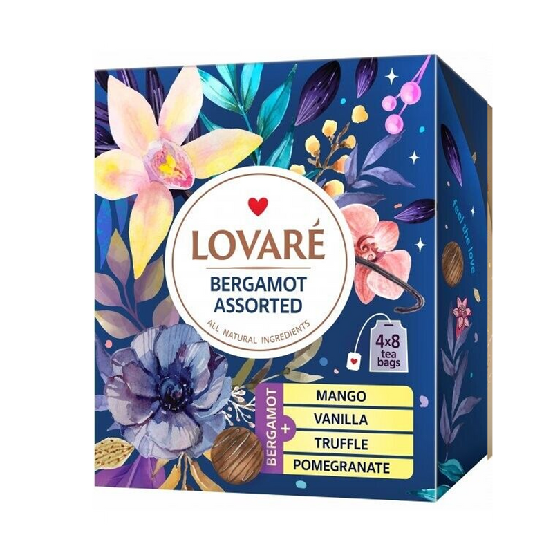 Black Tea Assortment With Bergamot Lovare 64g