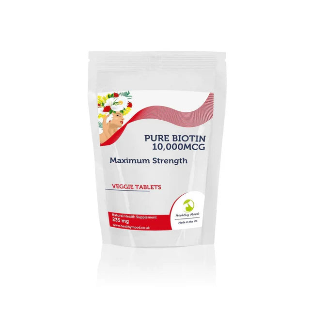 Biotin 10,000mcg 235mg 30 Tablets Healthy Mood