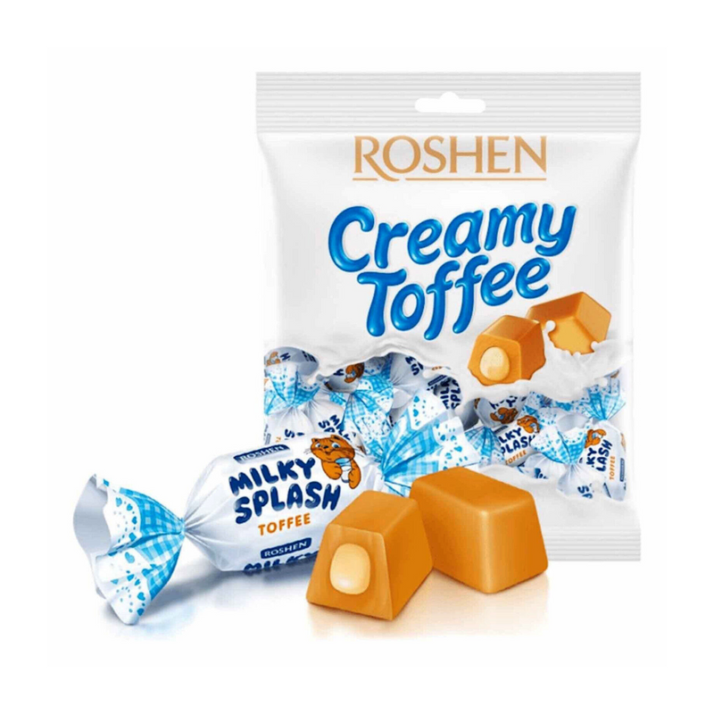 Toffee Sweets Milky Splash Roshen 150g