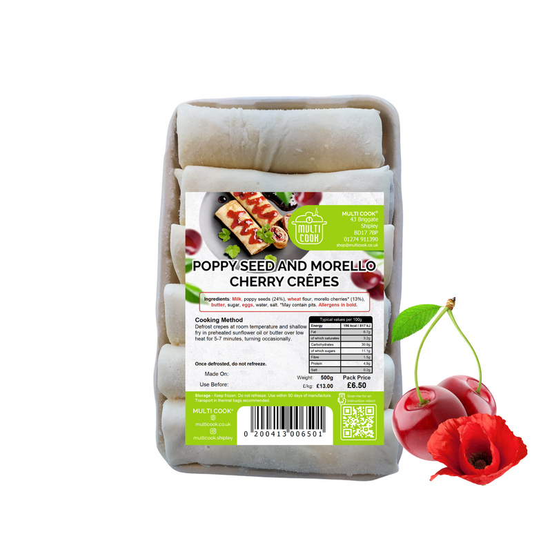 Poppy Seed & Cherry Crepes Multi Cook ~500g