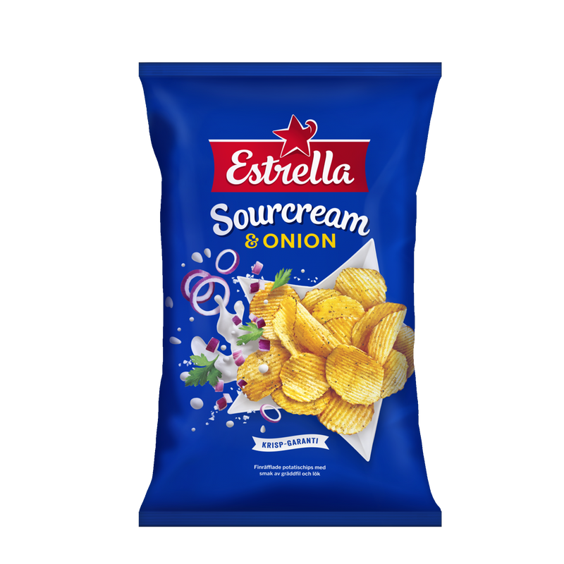 Sourcream Onion Crisps Estrella 130g