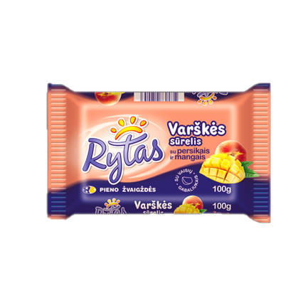 Curd Cheese Bar Peach & Mango Rytas 100g