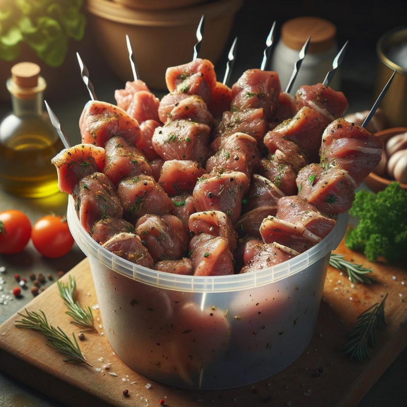 Marinated Pork Neck Shashlik 900g Rodyna Shop marinated-pork-neck-shashlik-900g-rodyna-shop