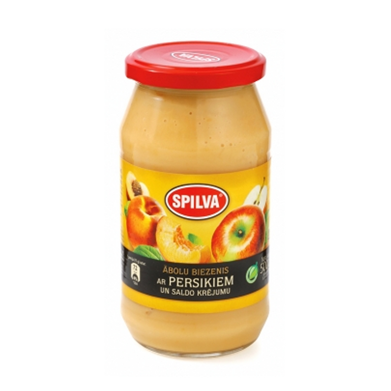 Apple Puree with Peach Spilva 500ml