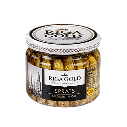 Sprats in Oil Jar/Glass Riga Gold 250g