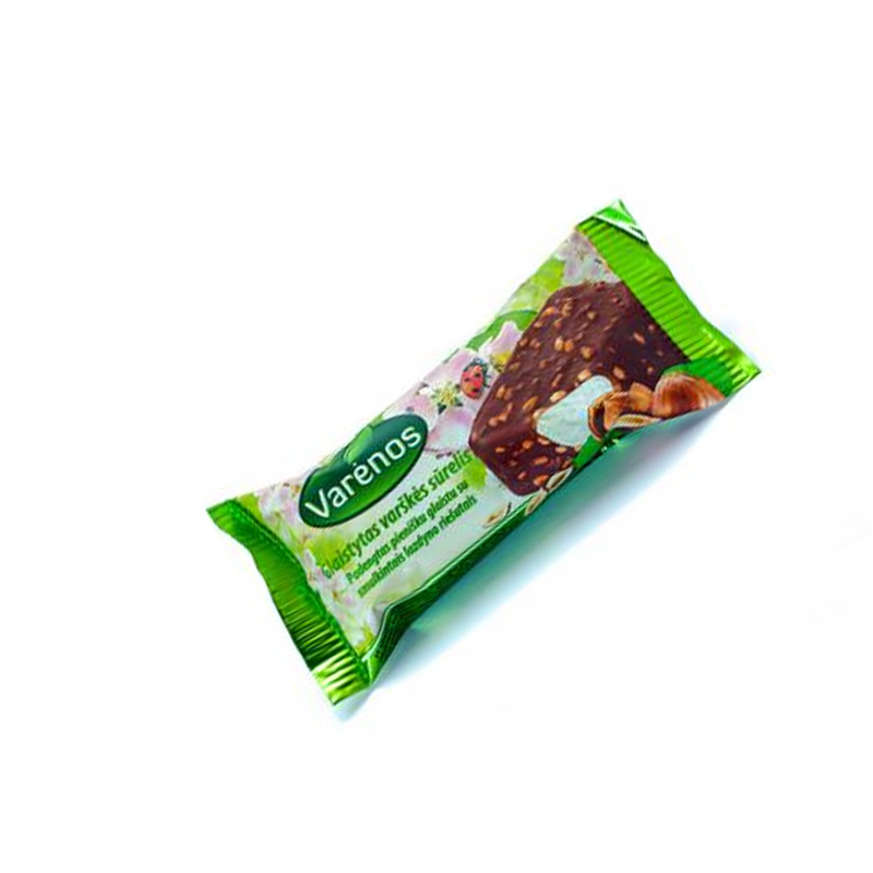 Glazed Curd Cheese Bar with Hazelnuts Varena 40g