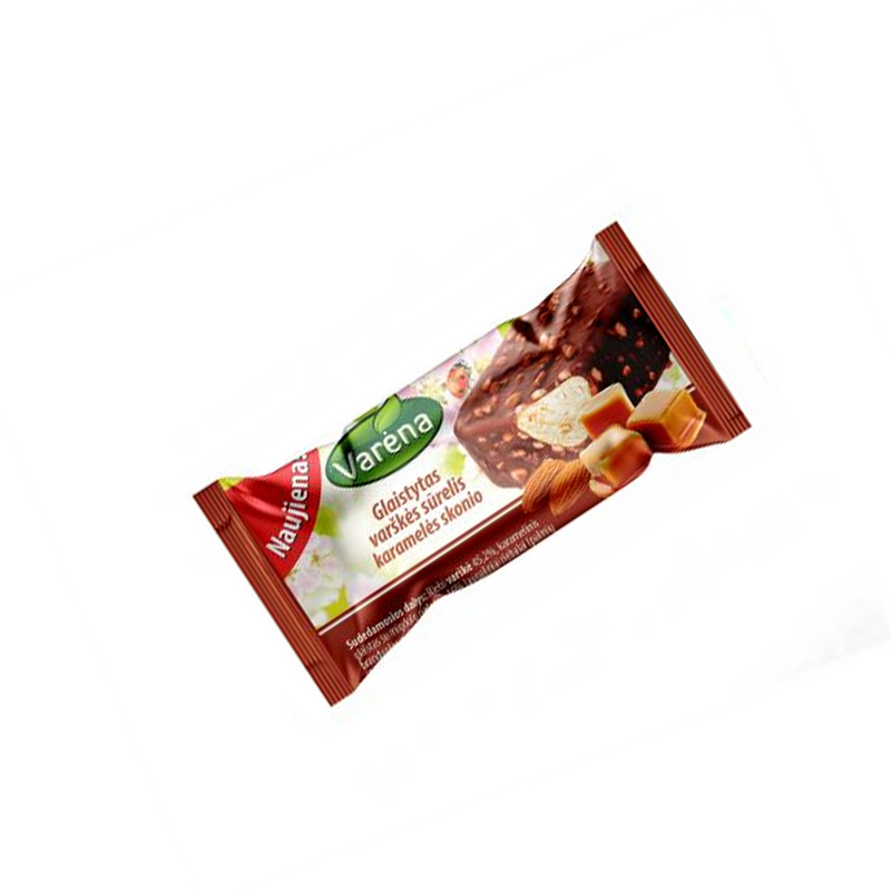 Caramel Flavour Glazed Curd Cheese Bar Varena 40g