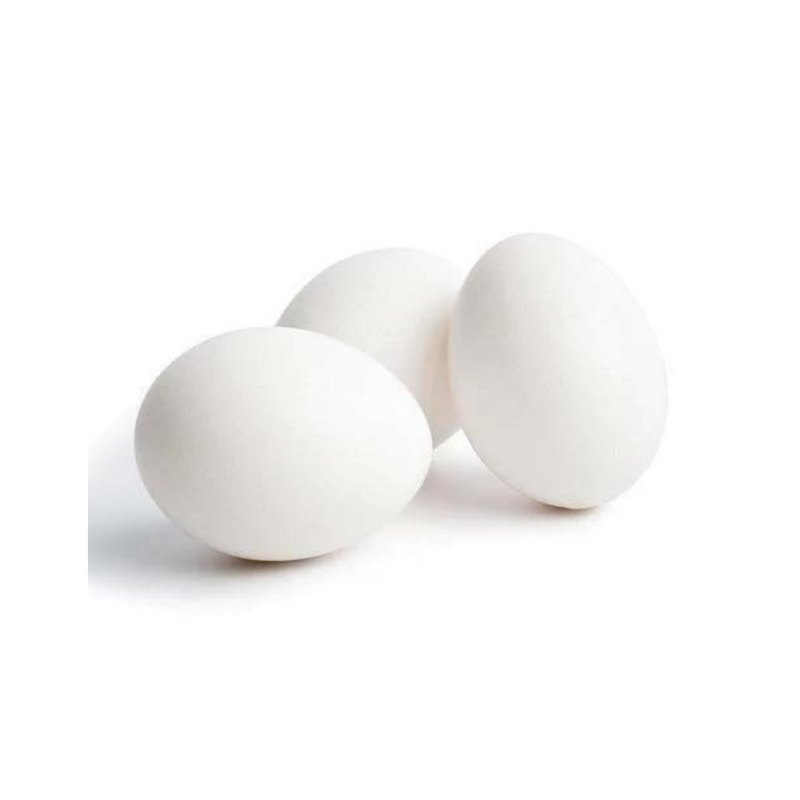 White Medium Chicken Eggs, 10 Units